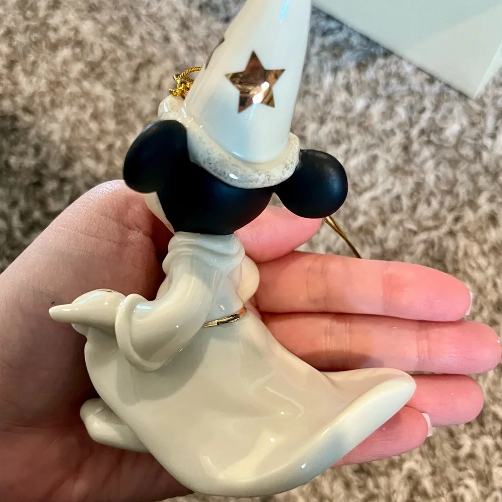 Lenox Disney Fantasia Mickey Mouse Holiday Ornament - Cream and Black - Picture 4 of 9